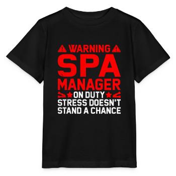 SPA Manager Job Wellness Funny SPA Management Sayi - Stanley/Stella MINI CREATOR Kids’ T-Shirt - black - Front - Mikhail (115cm)