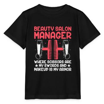 SPA Manager Job Wellness Funny SPA Management Sayi - Stanley/Stella MINI CREATOR Kids’ T-Shirt - black - Front - Mikhail (115cm)