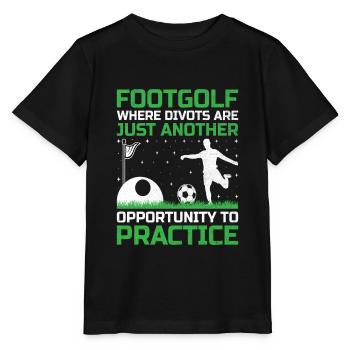 Joueur de footgolf Foot Golf Jouer Footgolfers Foot - T-shirt bio MINI CREATOR Stanley/Stella Enfant - noir - Devant - Mikhail (115cm)