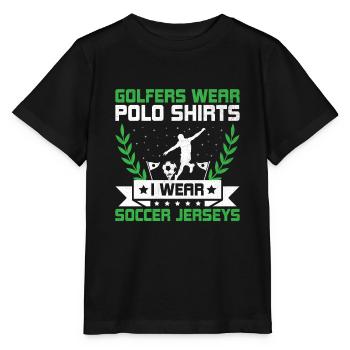 Joueur de footgolf Foot Golf Jouer Footgolfers Foot - T-shirt bio MINI CREATOR Stanley/Stella Enfant - noir - Devant - Mikhail (115cm)