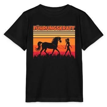 Führungskraft Pferd Reiten Geschenkidee Lustig - Stanley/Stella Kinder T-Shirt MINI CREATOR  - Schwarz - Vorne - Mikhail (115cm)