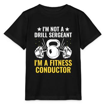 Professeur d’éducation physique Professeurs d’éducation physique École Spor - T-shirt bio MINI CREATOR Stanley/Stella Enfant - noir - Devant - Mikhail (115cm)