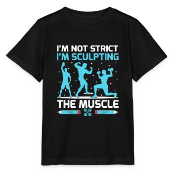Professeur d’éducation physique Professeurs d’éducation physique École Spor - T-shirt bio MINI CREATOR Stanley/Stella Enfant - noir - Devant - Mikhail (115cm)