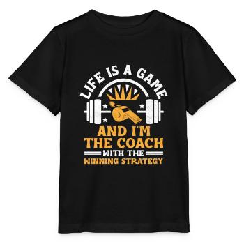 Professeur d’éducation physique Professeurs d’éducation physique École Spor - T-shirt bio MINI CREATOR Stanley/Stella Enfant - noir - Devant - Mikhail (115cm)