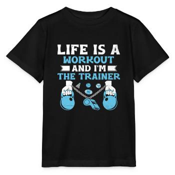 Professeur d’éducation physique Professeurs d’éducation physique École Spor - T-shirt bio MINI CREATOR Stanley/Stella Enfant - noir - Devant - Mikhail (115cm)