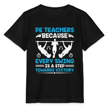 Professeur d’éducation physique Professeurs d’éducation physique École Spor - T-shirt bio MINI CREATOR Stanley/Stella Enfant - noir - Devant - Mikhail (115cm)