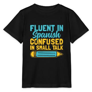 Professeur de langues étrangères École Professeurs de langues - T-shirt bio MINI CREATOR Stanley/Stella Enfant - noir - Devant - Mikhail (115cm)