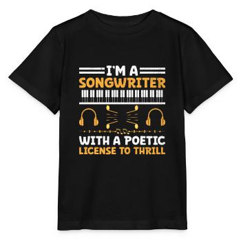 Musicien Auteur-compositeur Chanteur Musicien Musique Musique Pr - T-shirt bio MINI CREATOR Stanley/Stella Enfant - noir - Devant - Mikhail (115cm)