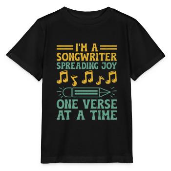 Musicien Auteur-compositeur Chanteur Musicien Musique Musique Pr - T-shirt bio MINI CREATOR Stanley/Stella Enfant - noir - Devant - Mikhail (115cm)