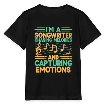 Musicien Auteur-compositeur Chanteur Musicien Musique Musique Pr - T-shirt bio MINI CREATOR Stanley/Stella Enfant - noir - Devant - Mikhail (115cm)