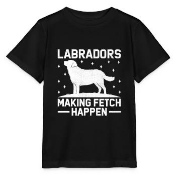 Labradore, Die Das Apportieren Möglich Machen Labrador Retriever L - Stanley/Stella Kinder T-Shirt MINI CREATOR  - Schwarz - Vorne - Mikhail (115cm)