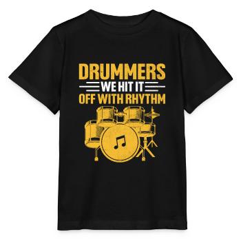 Trommler Wir verstehen uns gut mit Rhythmus Drumming Drum D - Stanley/Stella Kinder T-Shirt MINI CREATOR  - Schwarz - Vorne - Mikhail (115cm)