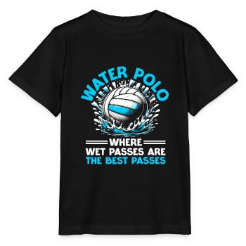 Wasserball, wo nasse Pässe die besten Pässe sind - Stanley/Stella Kinder T-Shirt MINI CREATOR  - Schwarz - Vorne - Mikhail (115cm)