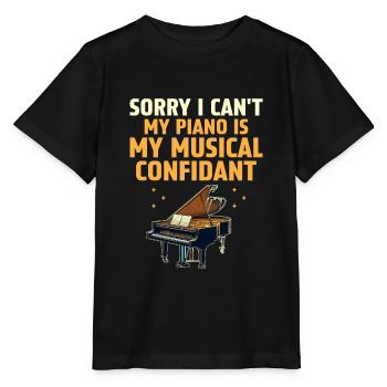 Sorry I can't Mein Klavier ist meine musikalische Vertraute Pia - Stanley/Stella Kinder T-Shirt MINI CREATOR  - Schwarz - Vorne - Mikhail (115cm)