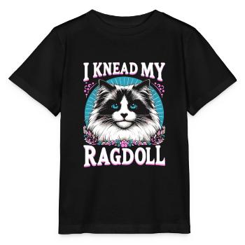 I Knead My Ragdoll Ragdolls Cat Lover - Stanley/Stella MINI CREATOR Kids’ T-Shirt - black - Front - Mikhail (115cm)