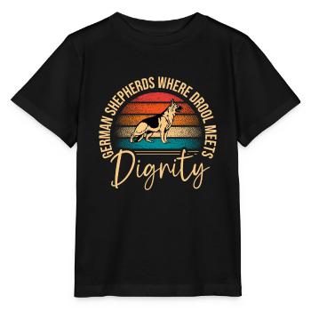 Bergers allemands où la bave rencontre la dignité Shepher - T-shirt bio MINI CREATOR Stanley/Stella Enfant - noir - Devant - Mikhail (115cm)
