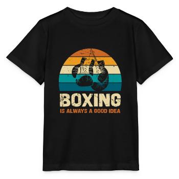 La boxe est toujours une bonne idée - T-shirt bio MINI CREATOR Stanley/Stella Enfant - noir - Devant - Mikhail (115cm)