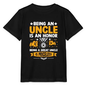 Ein Onkel zu sein ist eine Ehre, ein Großonkel zu sein ist - Stanley/Stella Kinder T-Shirt MINI CREATOR  - Schwarz - Vorne - Mikhail (115cm)