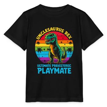 Oncle Rex Ultime Playmate préhistorique Dino - T-shirt bio MINI CREATOR Stanley/Stella Enfant - noir - Devant - Mikhail (115cm)