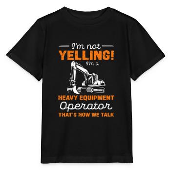 Ich Bin Kein Schreihals Baggerfahrer Humor - Stanley/Stella Kinder T-Shirt MINI CREATOR  - Schwarz - Vorne - Mikhail (115cm)
