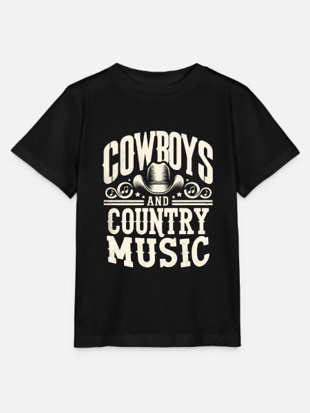Cowboys Und Country Musik Song Liebhaber Country Songs - Stanley/Stella Kinder T-Shirt MINI CREATOR  - Schwarz