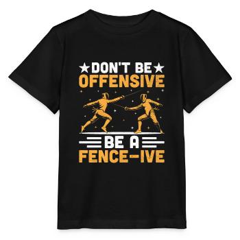 Seien Sie nicht beleidigend, seien Sie ein fechtbares Fechtschwert - Stanley/Stella Kinder T-Shirt MINI CREATOR  - Schwarz - Vorne - Mikhail (115cm)