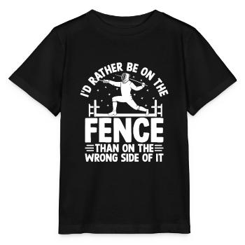 Ich bin lieber auf dem Zaun als auf der falschen Seite - Stanley/Stella Kinder T-Shirt MINI CREATOR  - Schwarz - Vorne - Mikhail (115cm)