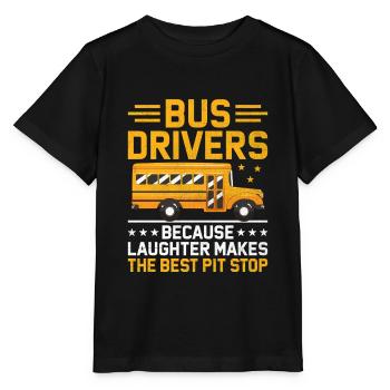 Busfahrer, weil Lachen die beste Grube ist - Stanley/Stella Kinder T-Shirt MINI CREATOR  - Schwarz - Vorne - Mikhail (115cm)