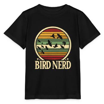 Bird Nerd Birdwatching Birder Birds Birdwatcher - T-shirt bio MINI CREATOR Stanley/Stella Enfant - noir - Devant - Mikhail (115cm)