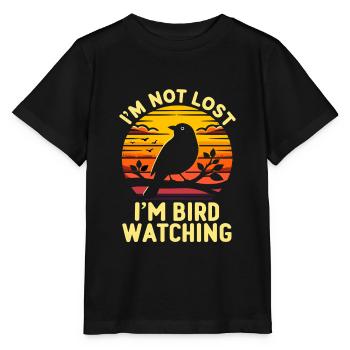 Je ne suis pas perdu Je suis ornithologue ornithologue - T-shirt bio MINI CREATOR Stanley/Stella Enfant - noir - Devant - Mikhail (115cm)
