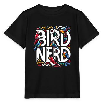 Bird Nerd Birdwatching Birder Birds Birdwatcher - T-shirt bio MINI CREATOR Stanley/Stella Enfant - noir - Devant - Mikhail (115cm)