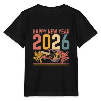 Frohes Neues Jahr 2026 Bassist Bassist Bassist Musiker - Stanley/Stella Kinder T-Shirt MINI CREATOR  - Schwarz - Vorne - Mikhail (115cm)
