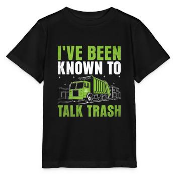 Je suis connu pour parler de déchets de ramassage des ordures - T-shirt bio MINI CREATOR Stanley/Stella Enfant - noir - Devant - Mikhail (115cm)