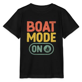 Bootsmodus auf dem Paddelboot - Stanley/Stella Kinder T-Shirt MINI CREATOR  - Schwarz - Vorne - Mikhail (115cm)