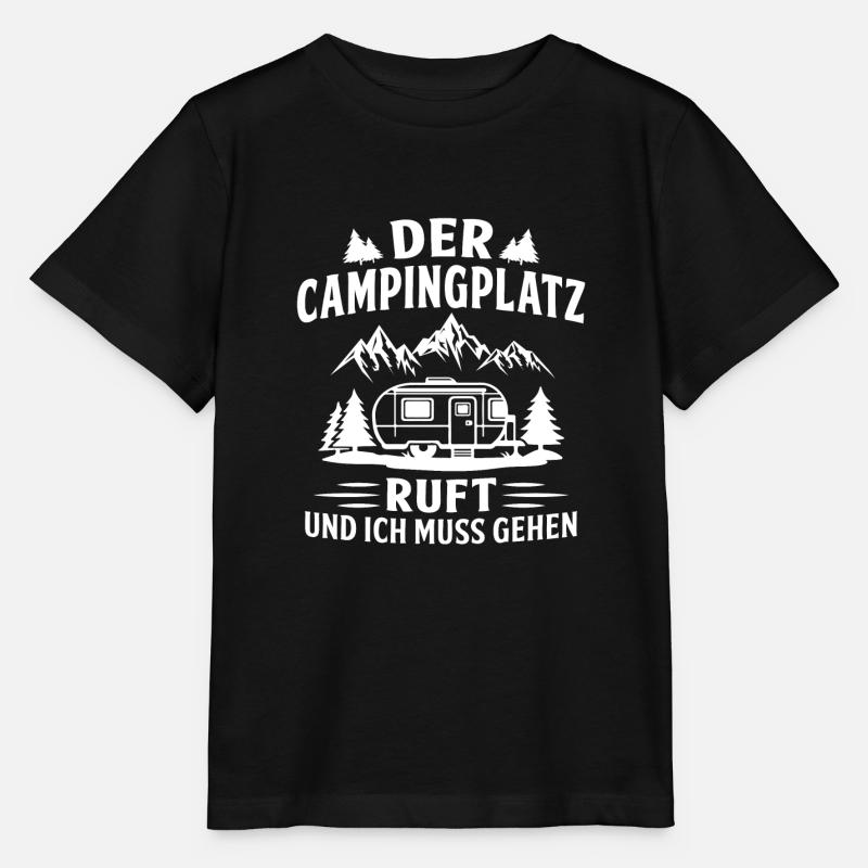 Der Campingplatz ruft und ich muss gehen - Stanley/Stella Kinder T-Shirt MINI CREATOR  - Schwarz