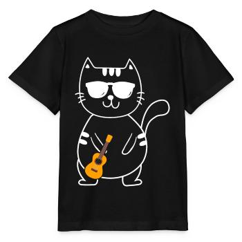 Ukulélé - T-shirt bio MINI CREATOR Stanley/Stella Enfant - noir - Devant - Mikhail (115cm)