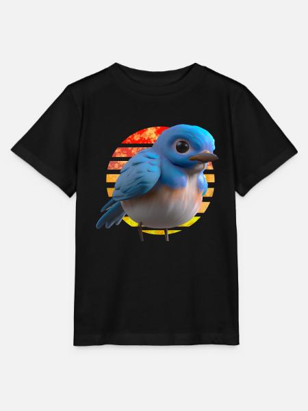 Hüttensänger Vogel Design - Stanley/Stella Kinder T-Shirt MINI CREATOR - Schwarz