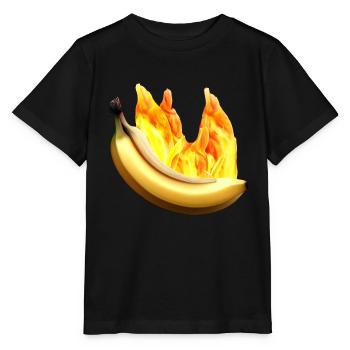 Burning banana - Stanley/Stella MINI CREATOR Kids’ T-Shirt - black - Front - Mikhail (115cm)