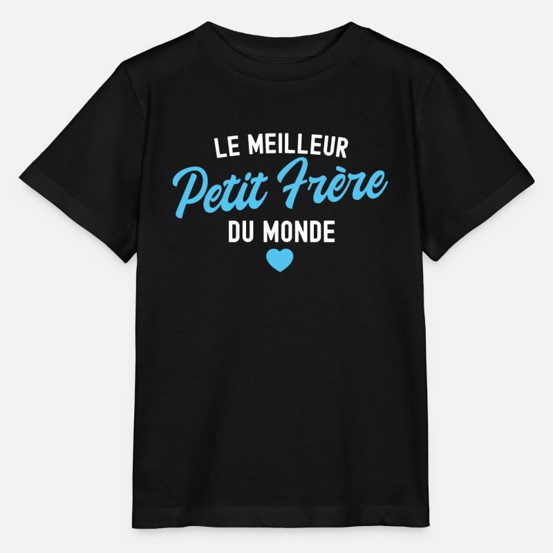 le meilleur petit frère du monde - T-shirt bio MINI CREATOR Stanley/Stella Enfant - noir