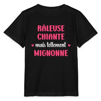 Râleuse chiante mais mignonne - T-shirt bio MINI CREATOR Stanley/Stella Enfant - noir - Devant - Mikhail (115cm)