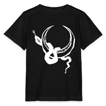 Schlange und Mond Halloween - Stanley/Stella Kinder T-Shirt MINI CREATOR  - Schwarz - Vorne - Mikhail (115cm)