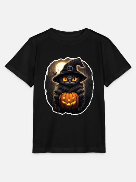 Schwarzer Kater - Stanley/Stella Kinder T-Shirt MINI CREATOR - Schwarz