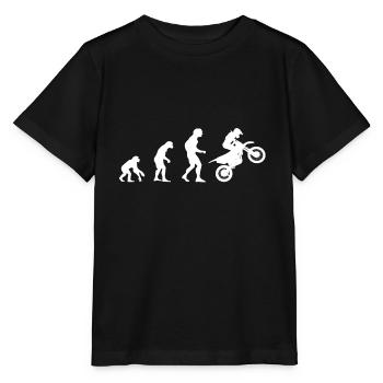 Evolution Motorrad Bike! coole Geschenkidee - Stanley/Stella Kinder T-Shirt MINI CREATOR  - Schwarz - Vorne - Mikhail (115cm)