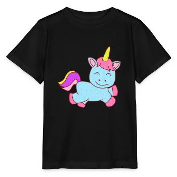 Unicorn drawing - Stanley/Stella MINI CREATOR Kids’ T-Shirt - black - Front - Mikhail (115cm)