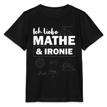 Ich liebe Mathe & Ironie - Stanley/Stella Kinder T-Shirt MINI CREATOR  - Schwarz - Vorne - Mikhail (115cm)