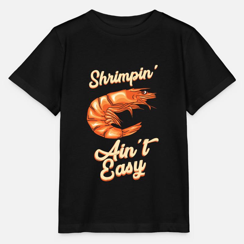 Shrimpin Ain´t Easy Shrimps Meeresfrüchte Gourmet - Stanley/Stella Kinder T-Shirt MINI CREATOR  - Schwarz
