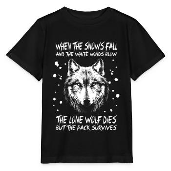 Der einsame Wolf stirbt - Stanley/Stella Kinder T-Shirt MINI CREATOR  - Schwarz - Vorne - Mikhail (115cm)