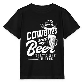 Cowboy - Stanley/Stella Kinder T-Shirt MINI CREATOR  - Schwarz - Vorne - Mikhail (115cm)