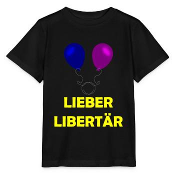 Lieber Libertär - Stanley/Stella Kinder T-Shirt MINI CREATOR  - Schwarz - Vorne - Mikhail (115cm)