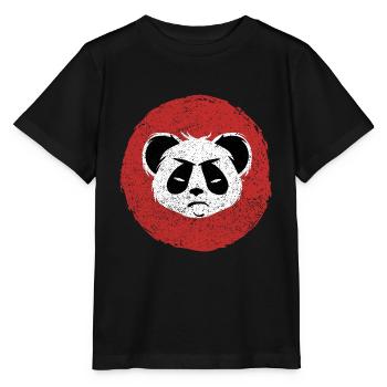 Angry Panda - böser Panda - Stanley/Stella Kinder T-Shirt MINI CREATOR  - Schwarz - Vorne - Mikhail (115cm)
